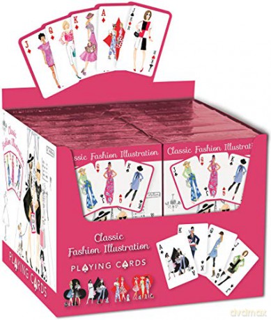 Classic Fashion Illustration Playing Cards: POP Display - Sarah Gunn [KSIĄŻKA]