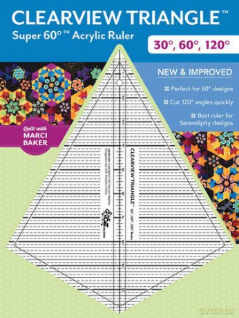 Clearview Triangle Super 60° Acrylic Ruler: New and Improved - Marci Baker [KSIĄŻKA]