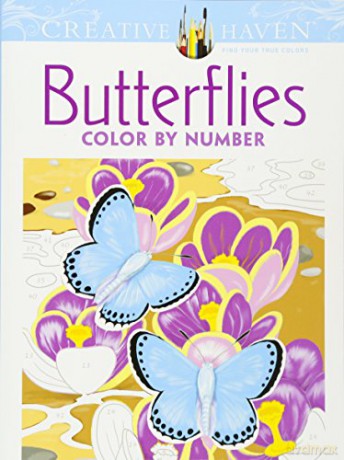 Creative Haven Butterflies Color by Number Coloring Book (Creative Haven Coloring Books) - Jan Sovak [KSIĄŻKA]