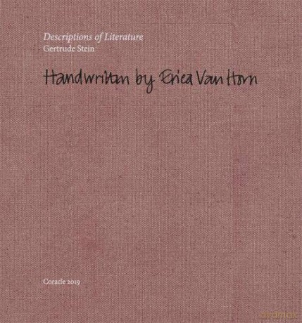 Descriptions of Literature: Gertrude Stein: Handwritten by Erica Van Horn - Gertrude Stein [KSIĄŻKA]
