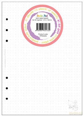 Dodo A5 Dot Grid Paper 25 Sheets of High Quality 100gsm Organiser Paper (Dodo Pad) - Rebecca Jay [KSIĄŻKA]