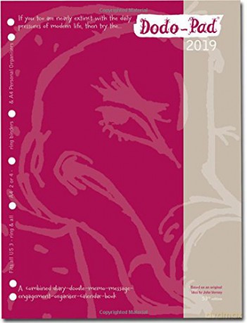Dodo Pad A4/USA Letter/Filofax-Compatible 2019 Diary Refill, Week to View Diary (Fits 2/3/4 Ring Binders): A Diary-Doodle-Message-Engagement-Organiser with room for up to 5 people's activities - Naomi McBride [KSIĄŻKA]