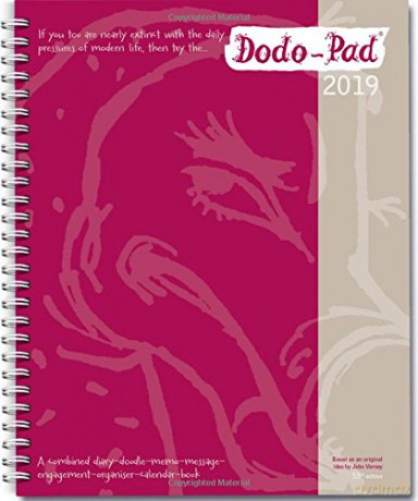 Dodo Pad Desk Diary 2019 - Calendar Year Week to View Diary: The Original Family Diary-Doodle-Memo-Message-Engagement-Organiser-Calendar-Book with room for up to 5 people's appointments/activities - Naomi McBride [KSIĄŻKA]