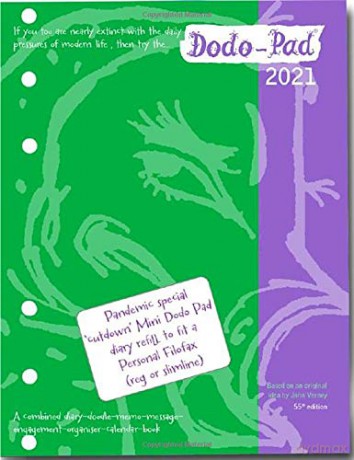 Dodo Pad Filofax-Compatible 2021 Personal Organiser Refill Diary - Week to View Calendar Year: Diary-Doodle-Message-Engagement-Organiser with room for up to 5 people's appointments/activities - Naomi McBride [KSIĄŻKA]