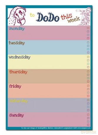 Dodo Weekly to Do Do Reminder List Planner Pad - Classic: 52 Pages for a Year's Worth of Memos, Notes and Vital Reminders to Plan and Do This Week (Dodo Pad) - Rebecca Jay [KSIĄŻKA]