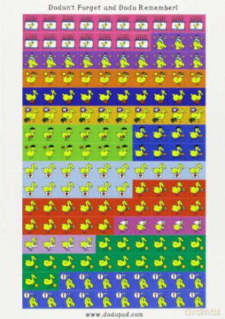 Dodon't Forget and Save the Day Stickers from Dodo Pad: 320 Self-Adhesive Reminder Stickers in 14 Different Designs - Naomi McBride [KSIĄŻKA]