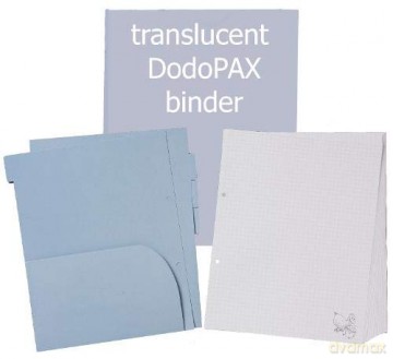 DodoPAX Binder (translucent) Dodo Pad: complete with 50 pages of special DodoPAX paper and 4 'Do-do-it-yourself' pouched dividers - Rebecca Jay [KSIĄŻKA]