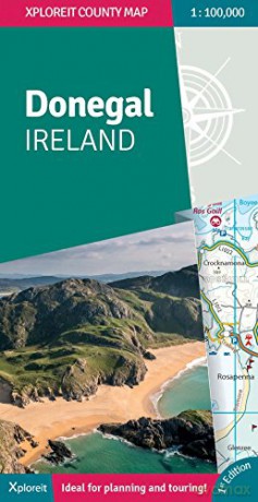 Donegal Ireland 2018: Xploreit County Map (Xploreit County Series) [KSIĄŻKA]