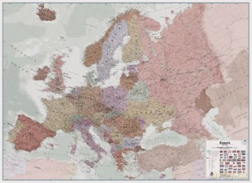Europe pol flat lam. map mi Scale: 1/4,3M [KSIĄŻKA]