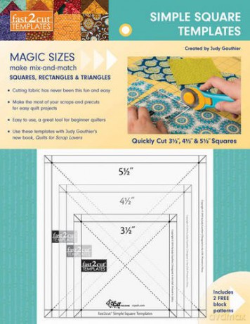 fast2cut Simple Square Templates - Judy Gauthier [KSIĄŻKA]