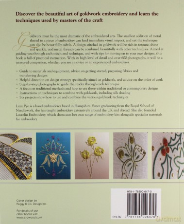 Goldwork Embroidery: Techniques and Projects - Lizzy Pye [KSIĄŻKA]