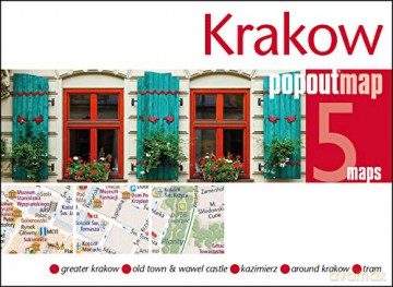 Krakow PopOut Map: Handy pocket-size pop up city map of Krakow