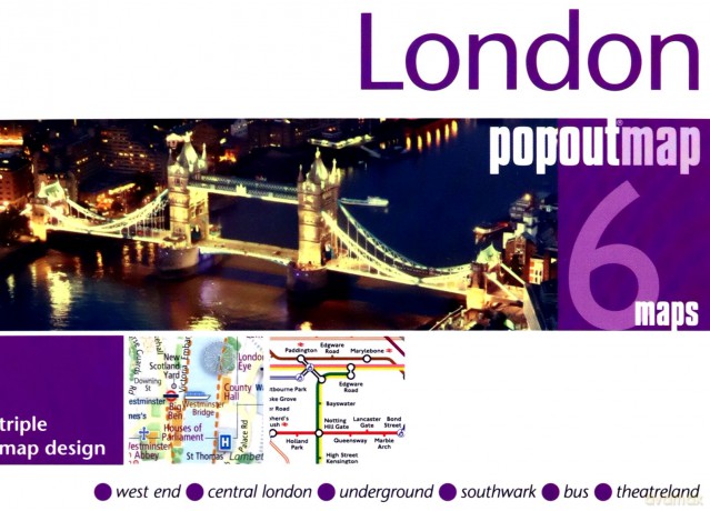 London PopOut Map: 3 PopOut maps in one handy, pocket-size format