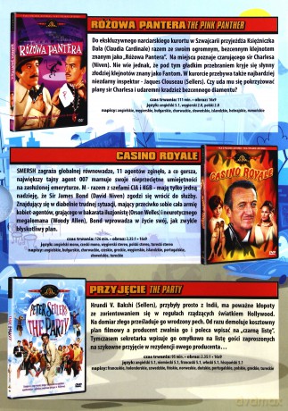 Gwiazdy kina:Peter Sellers: Różowa Pantera / Casino Royale / Przyjęcie BOX [3DVD]