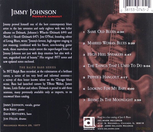 Jimmy Johnson: Peppers Hangout [CD]