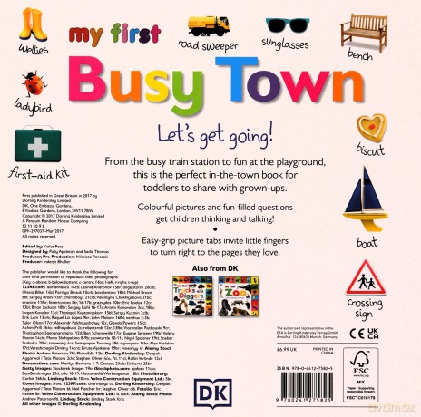 My First Busy Town Let's Get Going (My First Tabbed Board Book) [KSIĄŻKA]