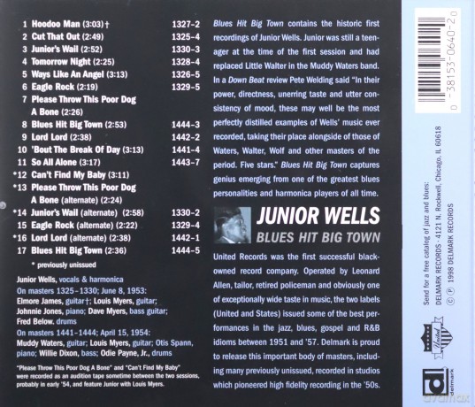 Junior Wells: Blues Hit Big Town [CD]