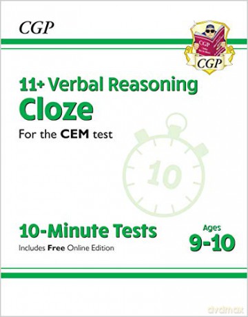 New 11+ CEM 10-Minute Tests: Verbal Reasoning Cloze - Ages 9-10 (with Online Edition): unbeatable eleven plus preparation from the exam experts (CGP 11+ CEM) [KSIĄŻKA]