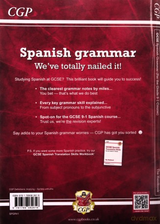 New GCSE Spanish Grammar Handbook - for the Grade 9-1 Course: perfect for home learning and 2021 assessments (CGP GCSE Spanish 9-1 Revision) [KSIĄŻKA]