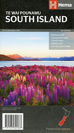 New Zealand South Island: TE WAI POUNAMU - Hema Maps [KSIĄŻKA]