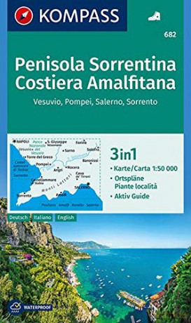 Penisola Sorrentina D/I/E/F +AG: 3in1 Wanderkarte 1:50 000 mit Aktiv Guide und Ortsplänen [KSIĄŻKA]