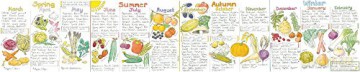 Seasonal Fruit and Vegetables Wallchart (Liz Cook Charts) - Liz Cook [KSIĄŻKA]