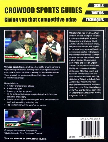Snooker and Billiards: Skills - Tactics - Techniques - Second Edition (Crowood Sports Guides) - Clive Everton [KSIĄŻKA]