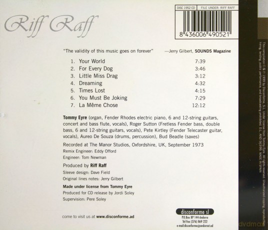 Riff Raff: Riff Raff [CD]
