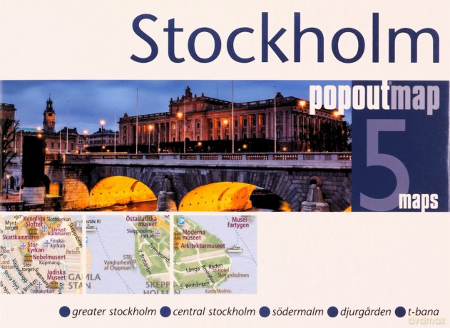 Stockholm PopOut Map: Handy, pocket size, pop-up map of Stockholm