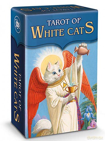 Tarot of White Cats - Mini Tarot: 78 full colour tarot cards and instructions - Severino Baraldi [KSIĄŻKA]