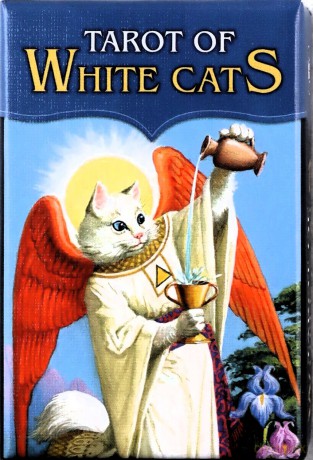 Tarot of White Cats - Mini Tarot: 78 full colour tarot cards and instructions - Severino Baraldi [KSIĄŻKA]