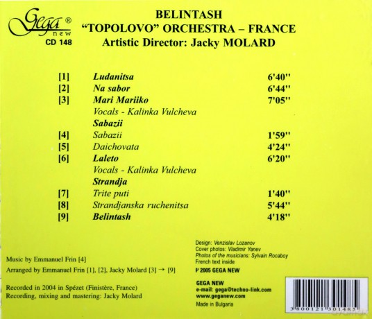 "Topolovo" Orchestra: Bulgarian Horo - Belintash [CD]
