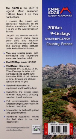 Trekking the Corsica Gr20 - Two-Way Trekking Guide - Real IGN Maps 1:25,000 (The Great Treks of the World) - Andrew McCluggage [KSIĄŻKA]