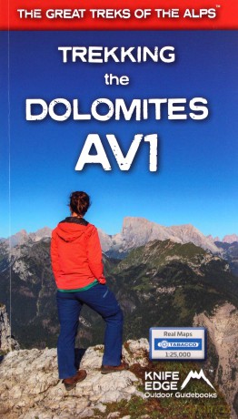 Trekking the Dolomites AV1 - Real Tabacco Maps inside (1:25,000) (The Great Treks of the Alps) - Andrew McCluggage [KSIĄŻKA]