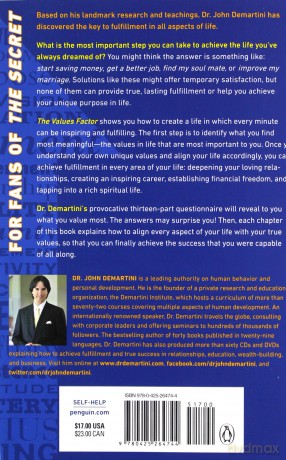 Values Factor: The Secret to Creating an Inspired and Fulfilling Life - John F. Demartini [KSIĄŻKA]