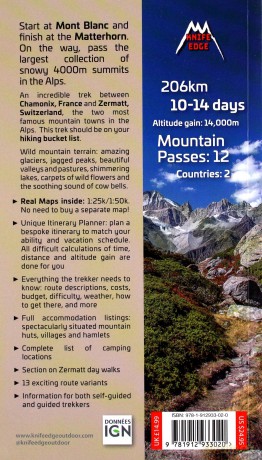 Walkers Haute Route: Chamonix to Zermatt - Real IGN/SwissTopo Maps - 1:25,000/1:50,000 (The Great Treks of the Alps) - Andrew McCluggage [KSIĄŻKA]