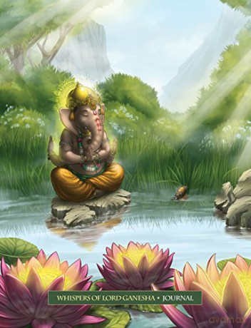 Whispers of Lord Ganesha Journal - blank journal with 44 colour illustrations - Angela Hartfield [KSIĄŻKA]