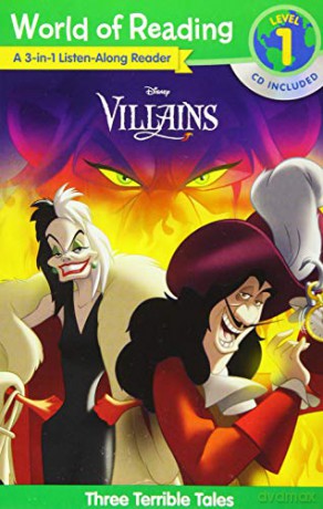 World of Reading Villains 3-In-1 Listen-Along Reader: 3 Terrible Tales with CD! [KSIĄŻKA]