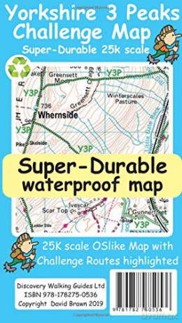 Yorkshire 3 Peaks Challenge Map (3rd Edition) - David Brawn [KSIĄŻKA]