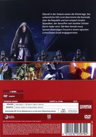 Star Wars: Episode III - Revenge of the Sith (Gwiezdne wojny: Część III - Zemsta Sithów) [DVD]