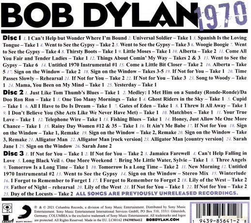 Bob Dylan: 1970 [3CD]