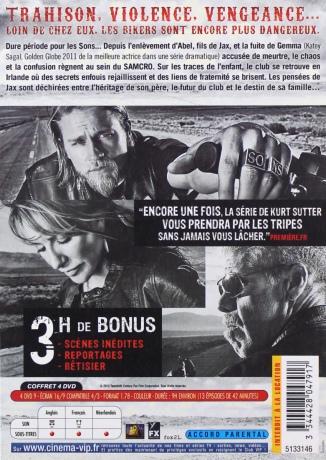 Sons of Anarchy Season 3 (Synowie Anarchii) [4DVD]