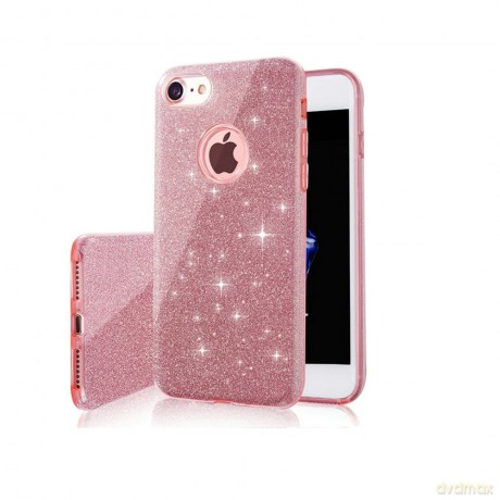 Nakładka Glitter 3 w 1 do iPhone XR różowa
