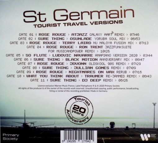 St Germain: Tourist (20th Anniversary Travel Versions) [CD]