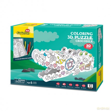 3D do kolorowania Smok 20697 [PUZZLE]