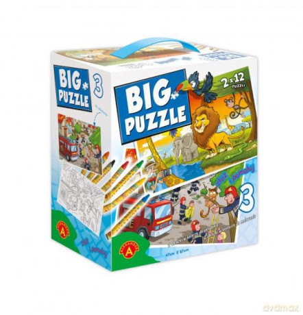 Big puzzle 3 - zwierzęta afrykańskie/straż pożarna 2469 [PUZZLE]