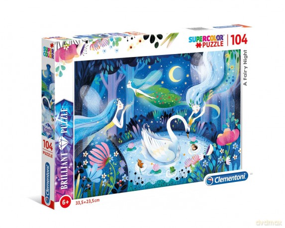 CLEMENTONI 104 el. brilliant A Fairy Night 20165 [PUZZLE]