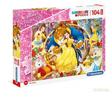 CLEMENTONI 104 el. Maxi podłogowe Piękna i Bestia 23745 [PUZZLE]