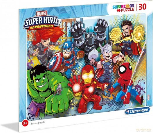 CLEMENTONI 30 el. ramkowe Super Hero Adventures 22703 [PUZZLE]