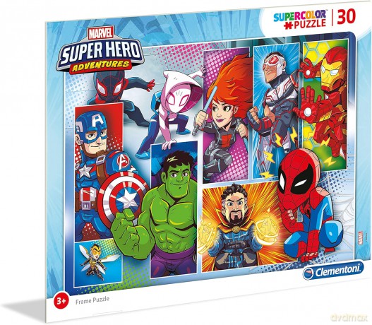 CLEMENTONI 30 el. ramkowe Super Hero Adventures 22703 [PUZZLE]